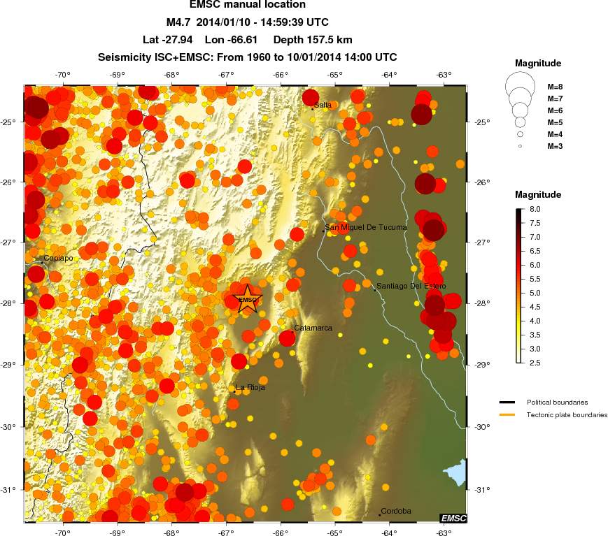 regional magnitude historical seismicity