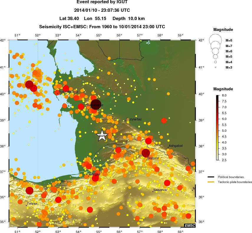 regional magnitude historical seismicity