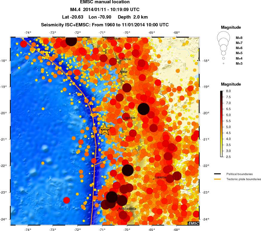 regional magnitude historical seismicity