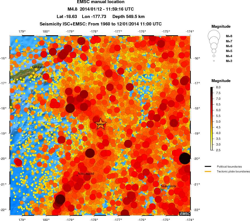 regional magnitude historical seismicity