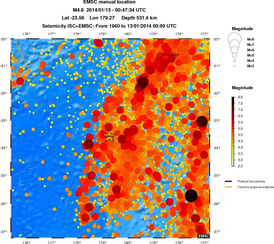 regional magnitude historical seismicity