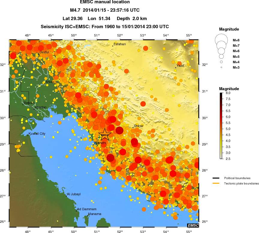 regional magnitude historical seismicity