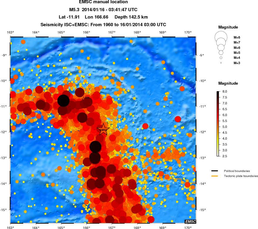 regional magnitude historical seismicity