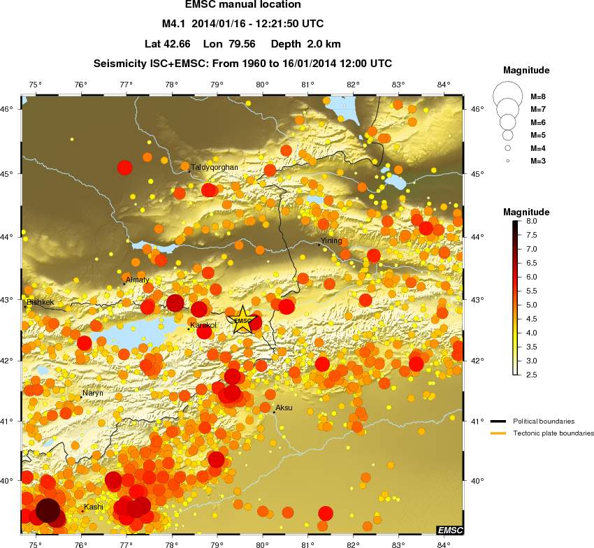 regional magnitude historical seismicity