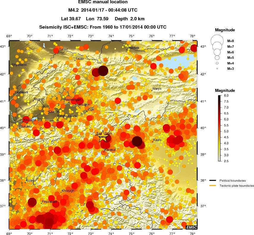 regional magnitude historical seismicity