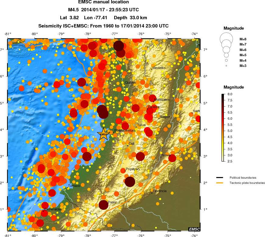 regional magnitude historical seismicity