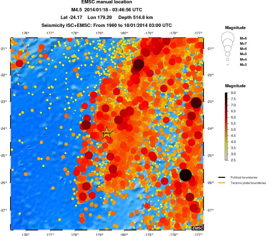 regional magnitude historical seismicity