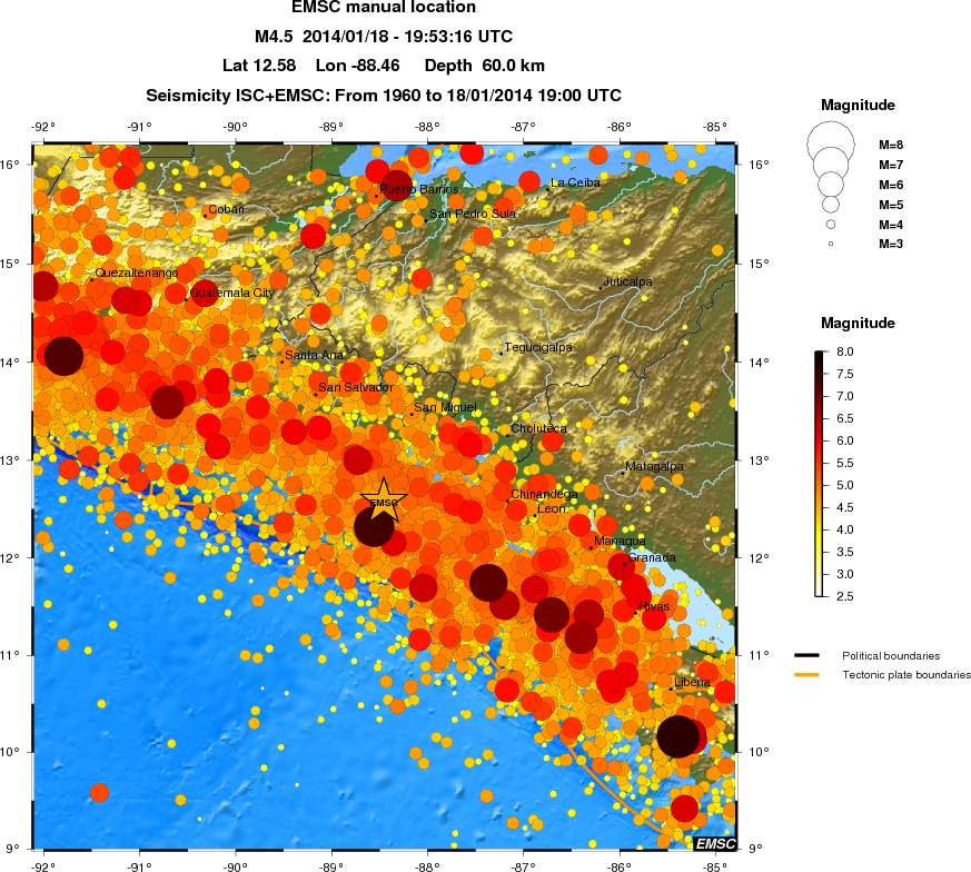 regional magnitude historical seismicity