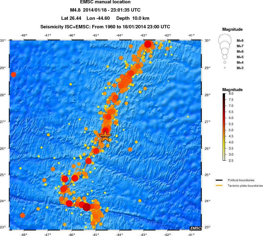 regional magnitude historical seismicity