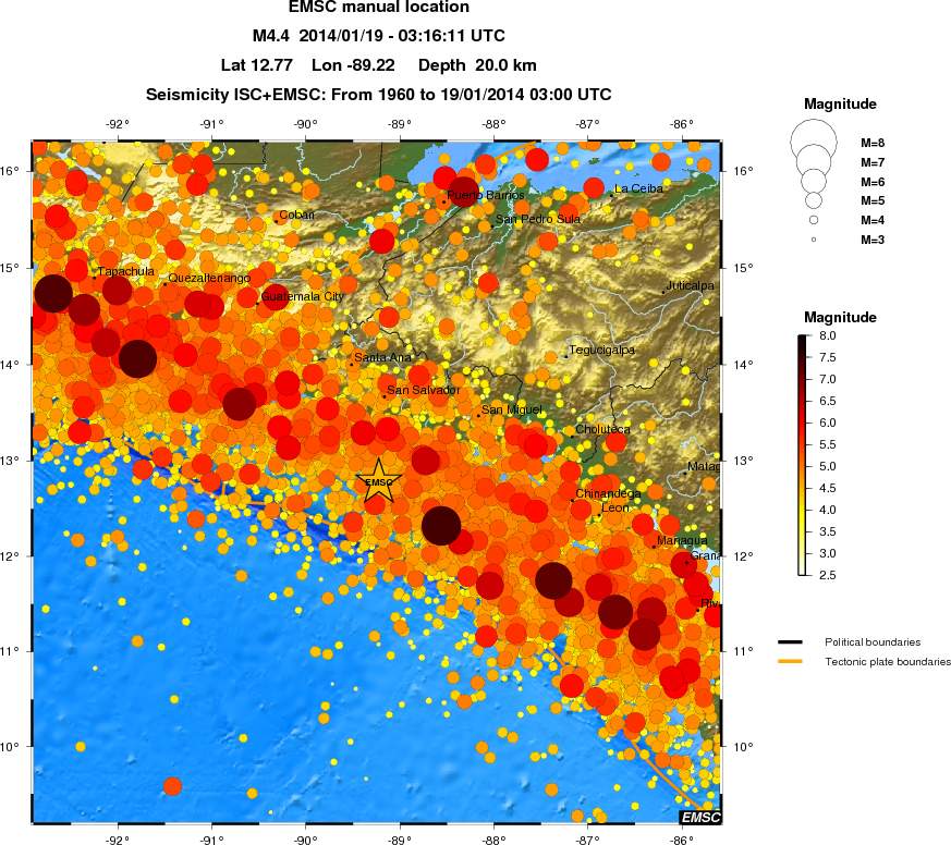 regional magnitude historical seismicity