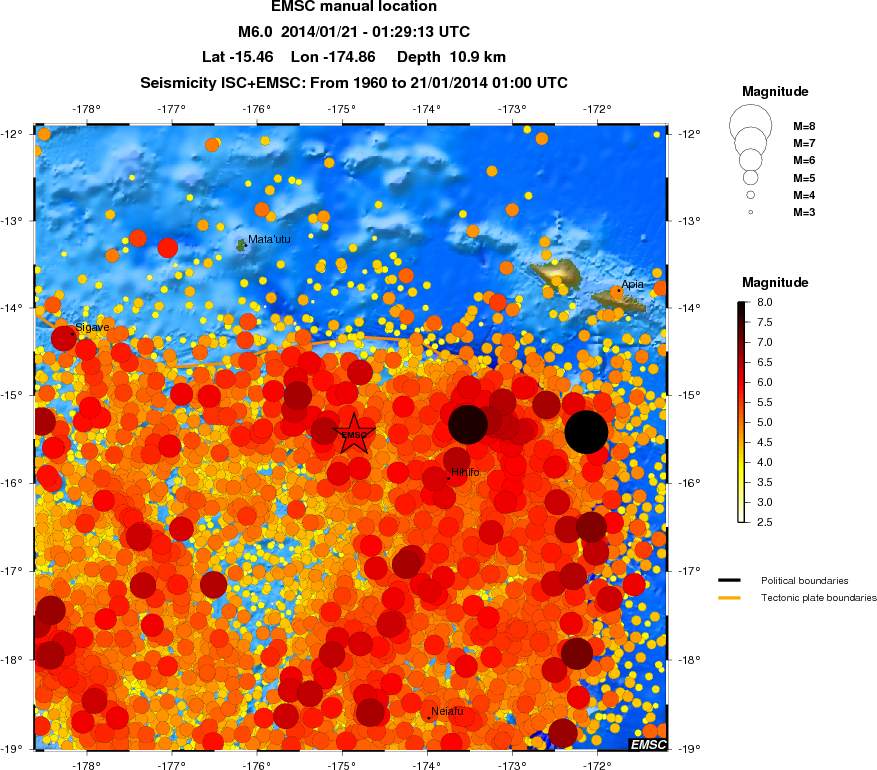 regional magnitude historical seismicity