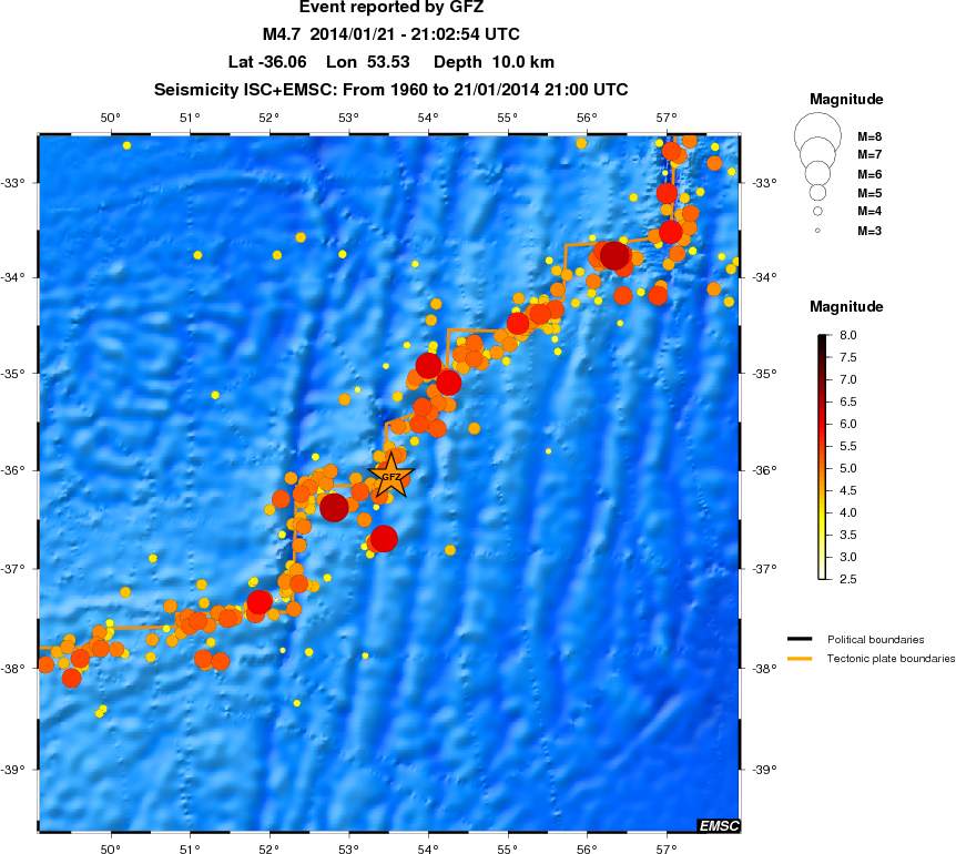 regional magnitude historical seismicity