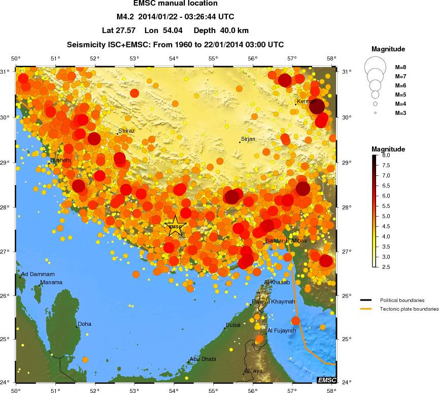 regional magnitude historical seismicity
