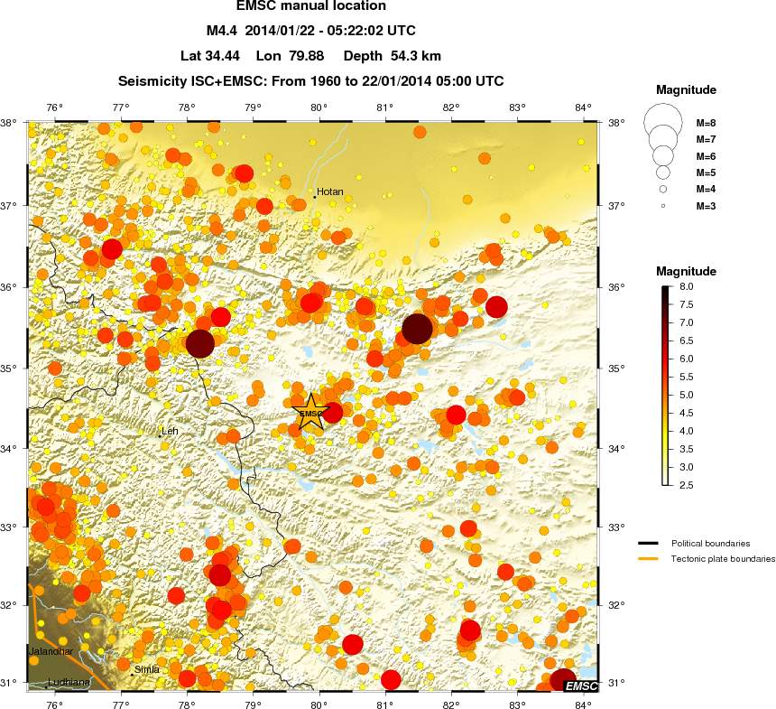regional magnitude historical seismicity