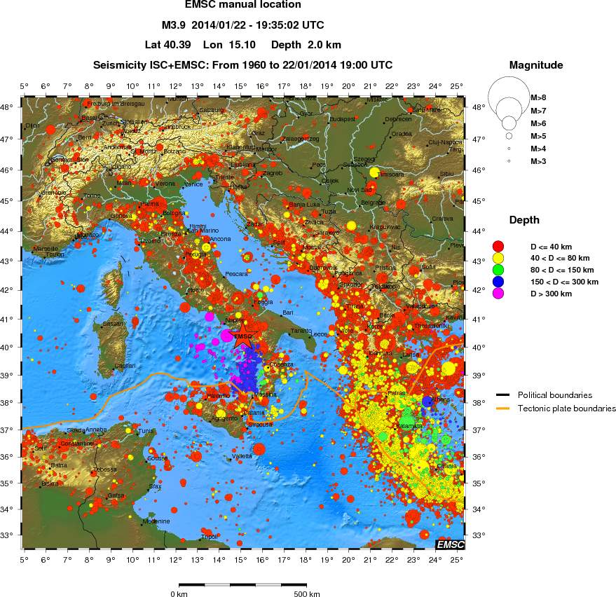 wide historical seismicity