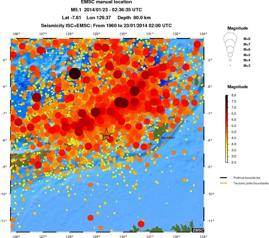 regional magnitude historical seismicity
