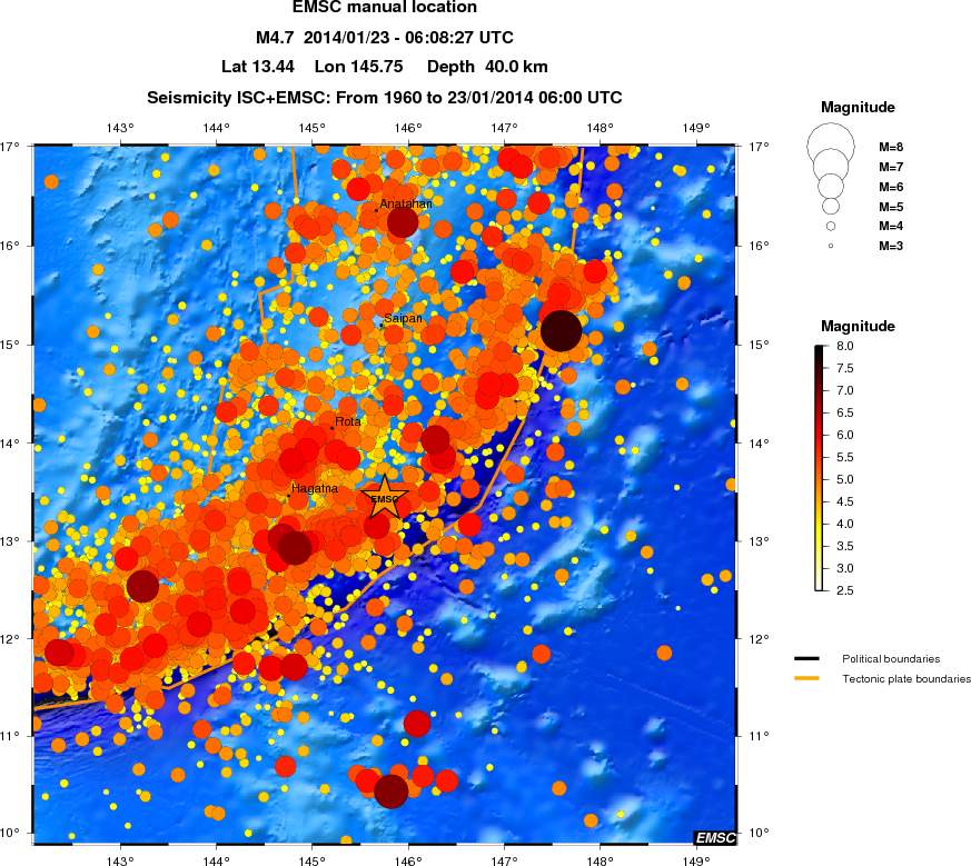 regional magnitude historical seismicity