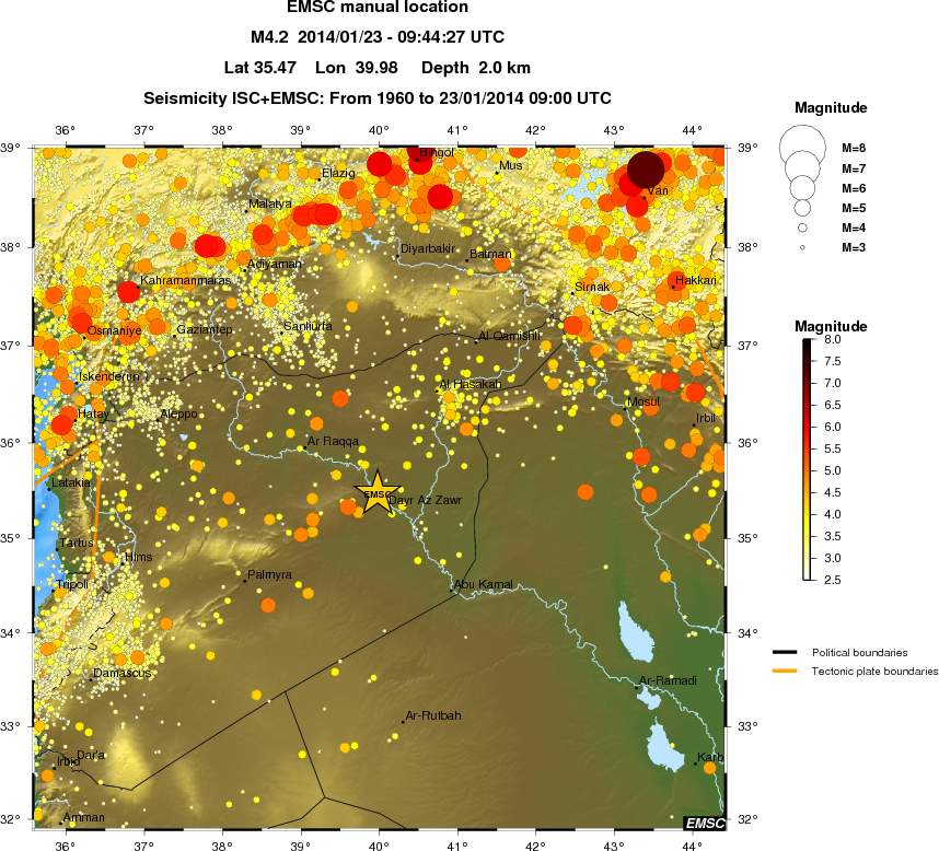 regional magnitude historical seismicity