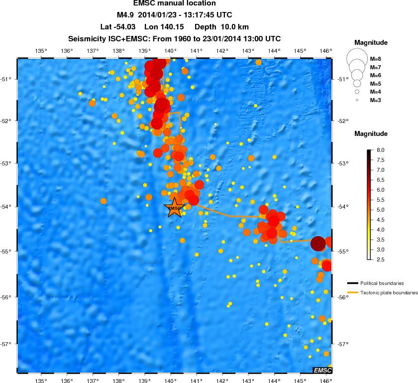 regional magnitude historical seismicity
