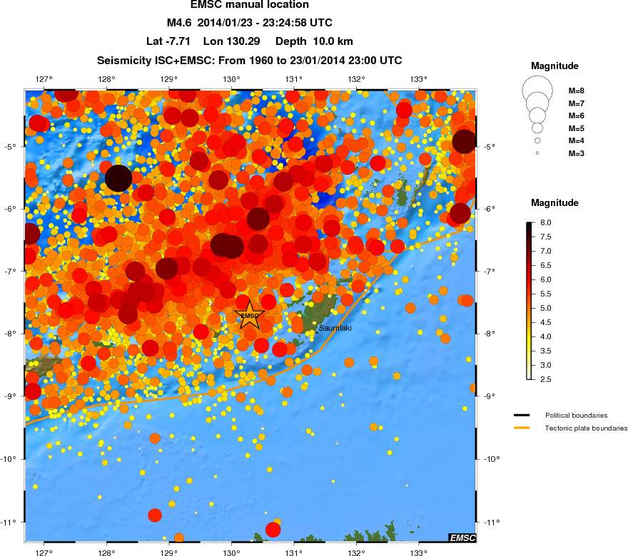 regional magnitude historical seismicity