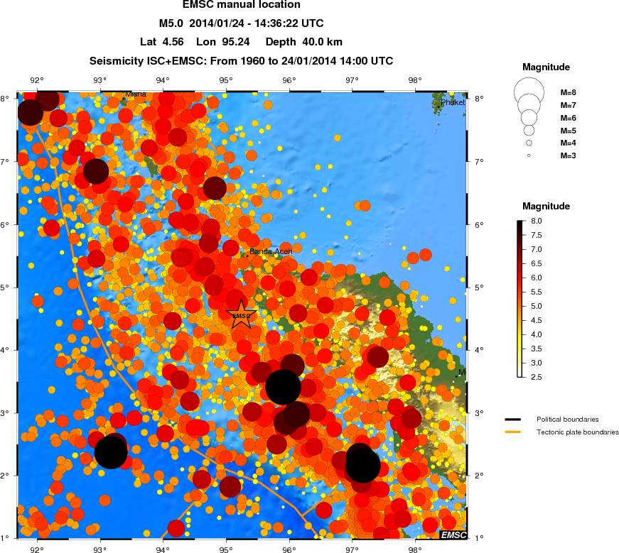 regional magnitude historical seismicity