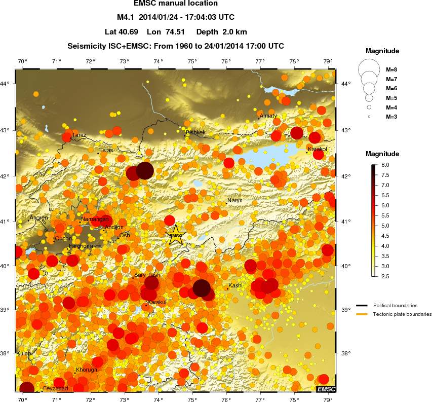 regional magnitude historical seismicity