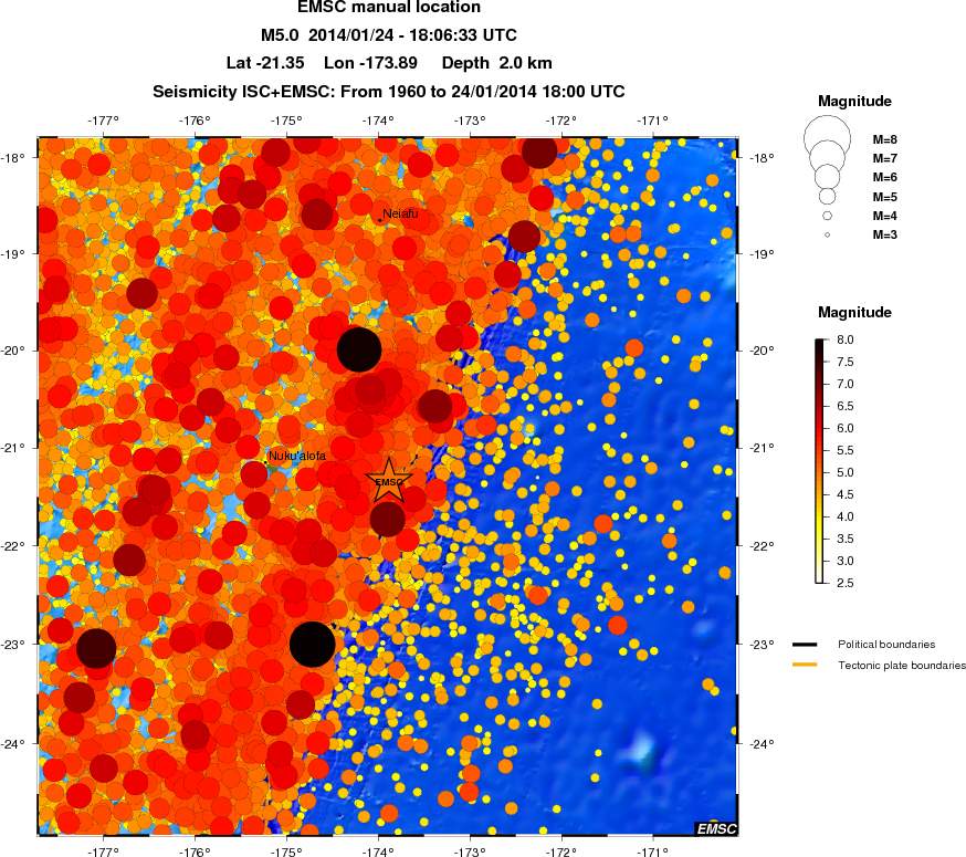 regional magnitude historical seismicity