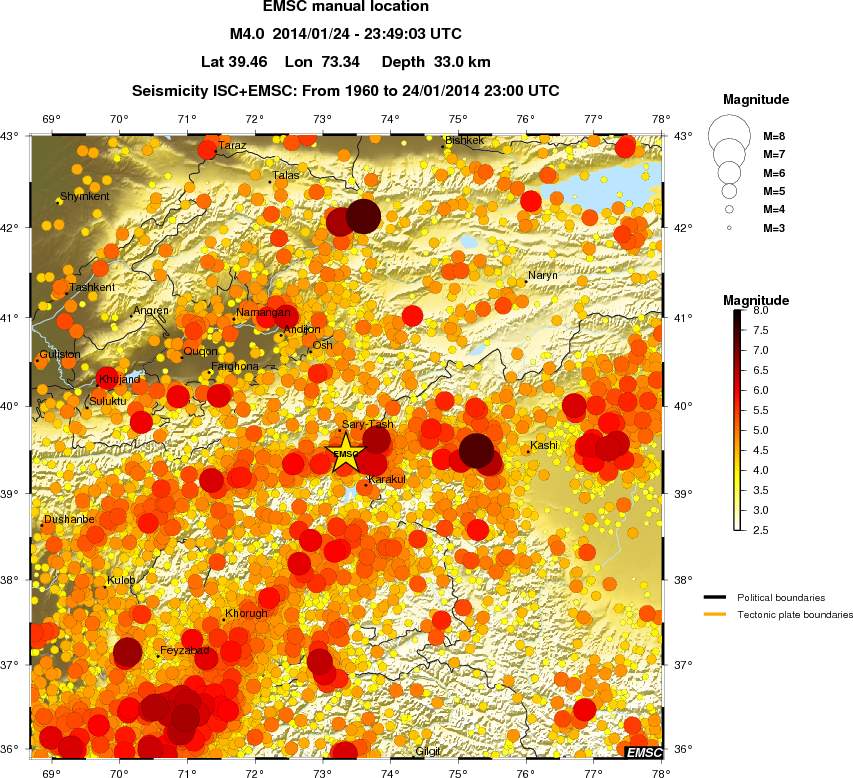 regional magnitude historical seismicity