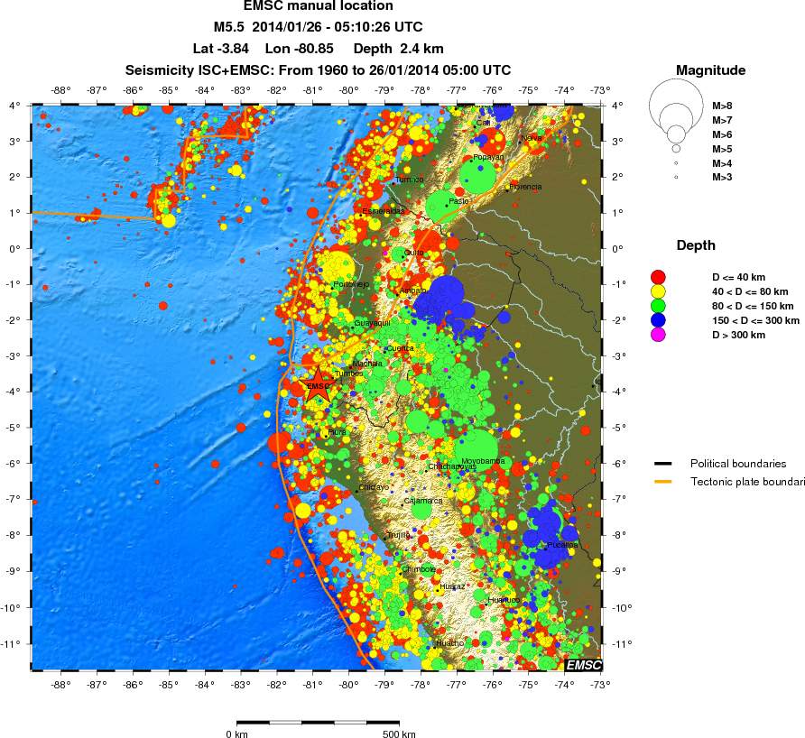 wide historical seismicity
