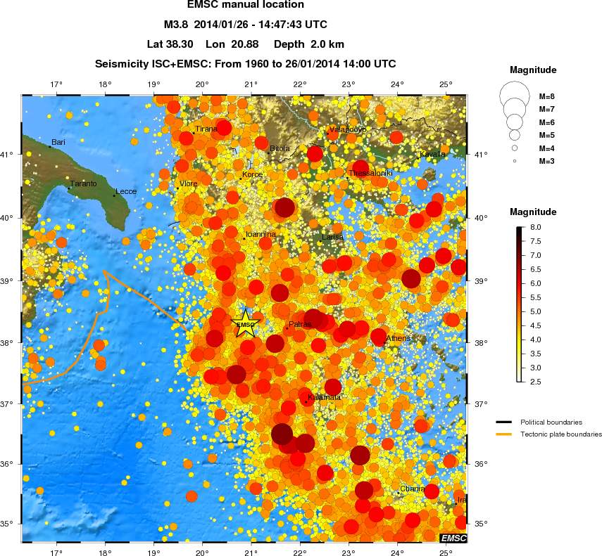 regional magnitude historical seismicity