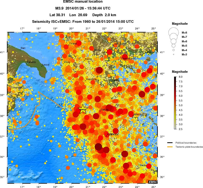 regional magnitude historical seismicity