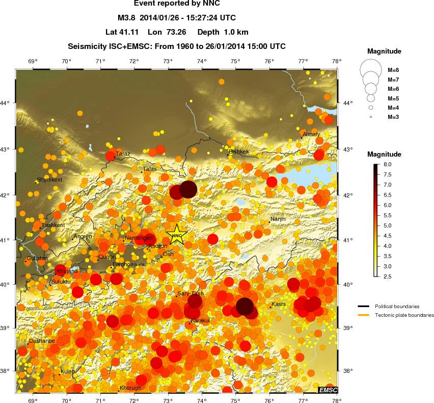 regional magnitude historical seismicity
