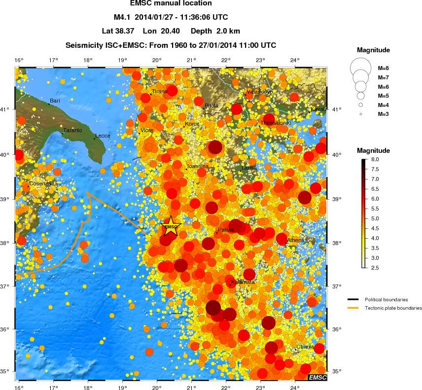 regional magnitude historical seismicity