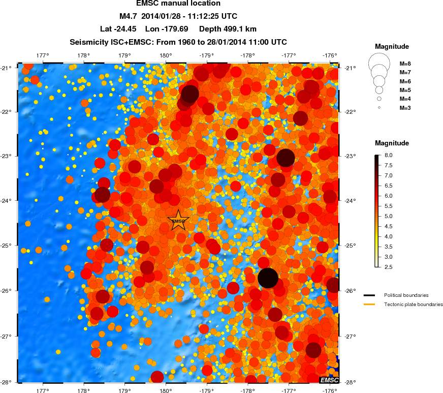 regional magnitude historical seismicity