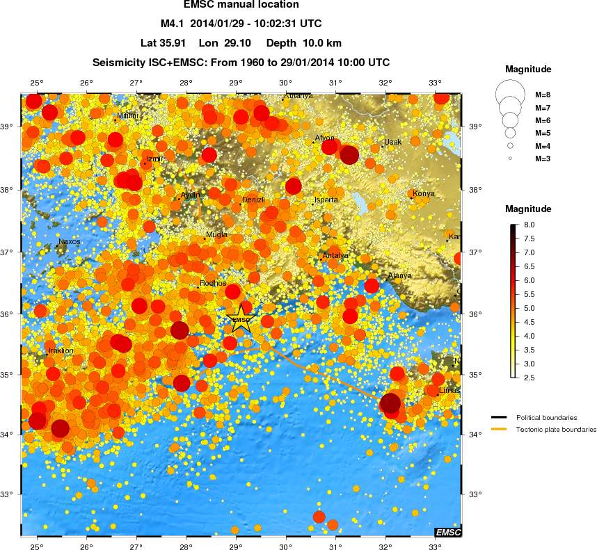 regional magnitude historical seismicity
