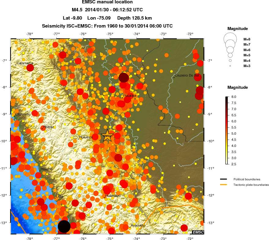 regional magnitude historical seismicity
