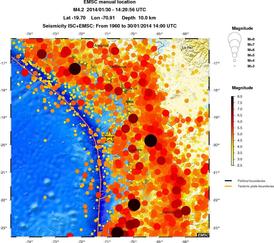 regional magnitude historical seismicity
