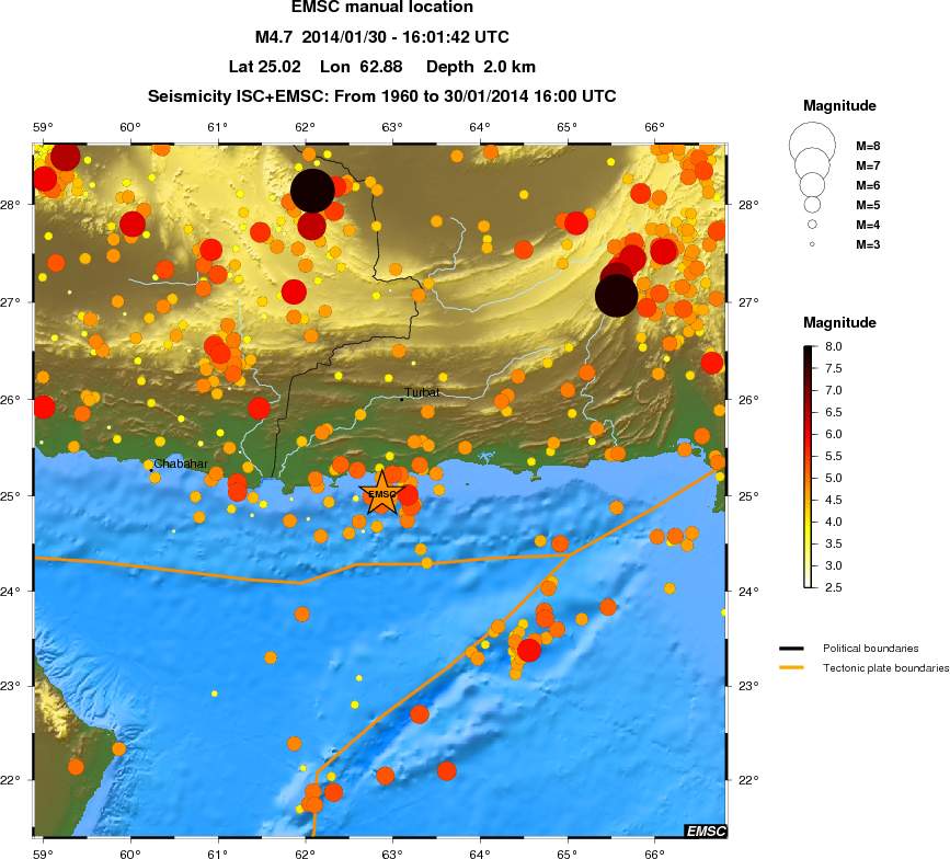 regional magnitude historical seismicity