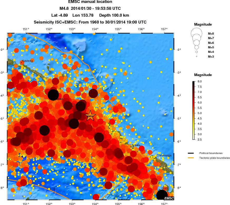 regional magnitude historical seismicity