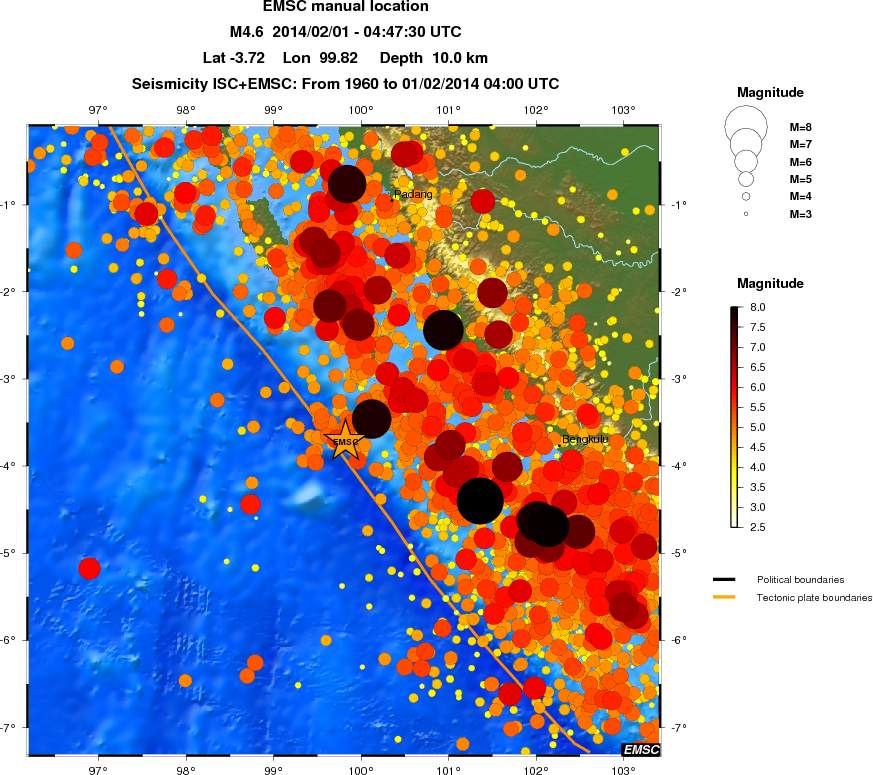 regional magnitude historical seismicity