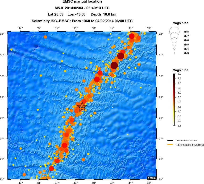 regional magnitude historical seismicity