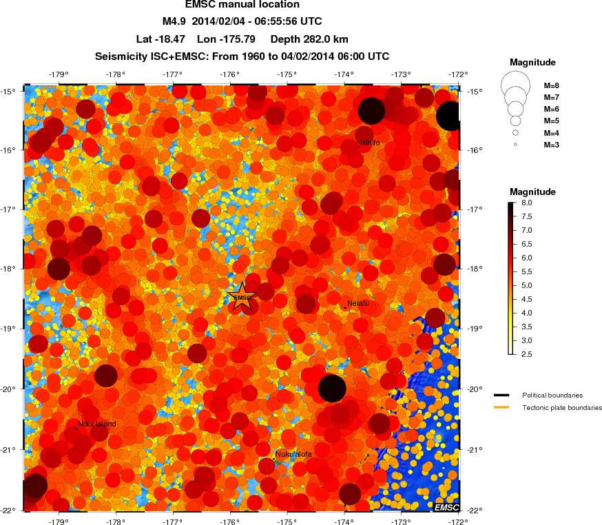 regional magnitude historical seismicity