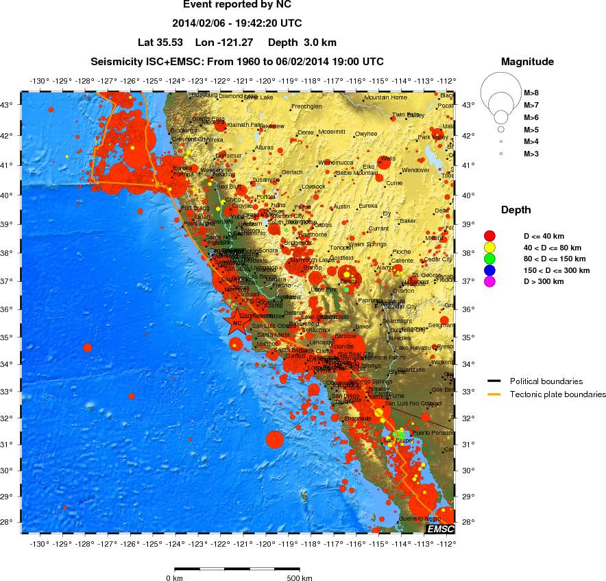wide historical seismicity