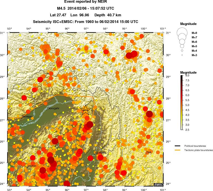 regional magnitude historical seismicity