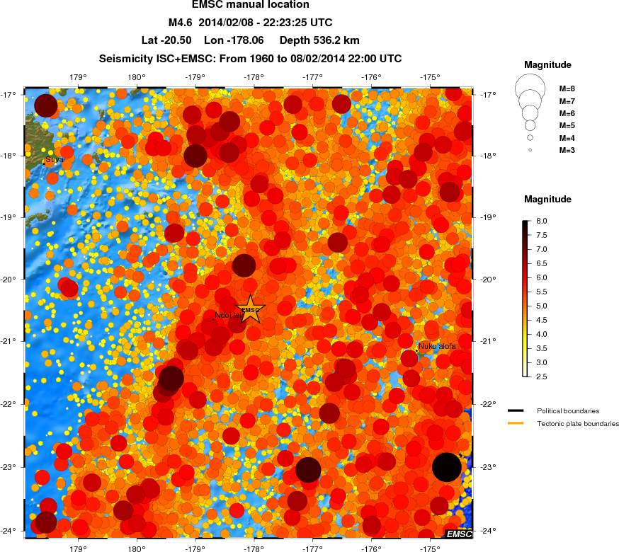 regional magnitude historical seismicity
