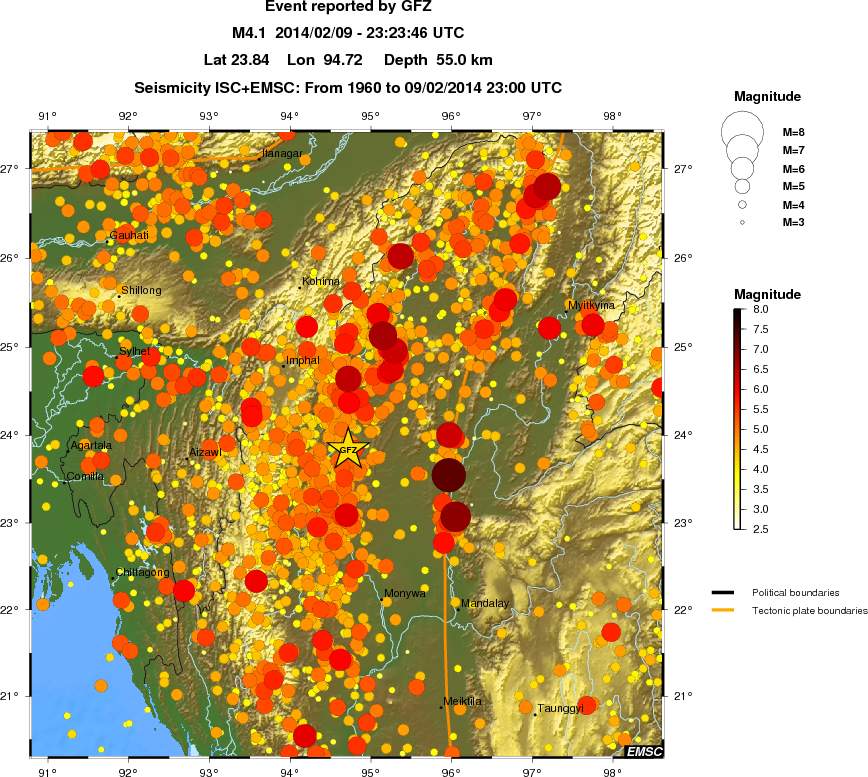 regional magnitude historical seismicity