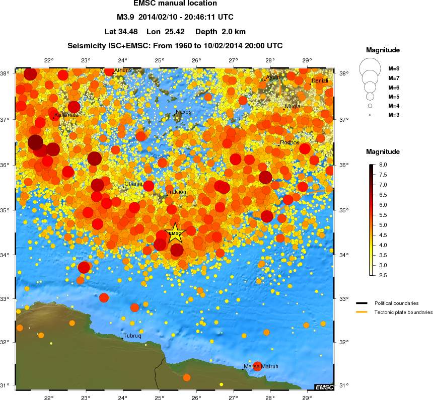 regional magnitude historical seismicity