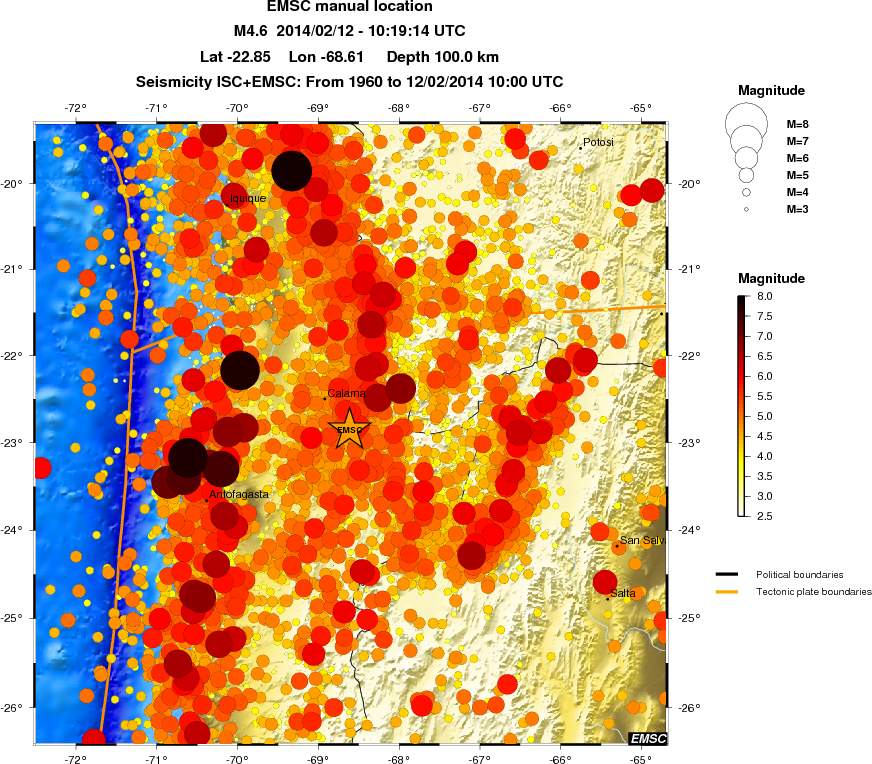 regional magnitude historical seismicity