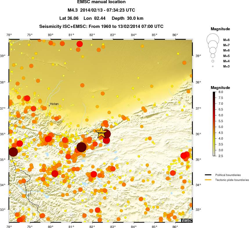 regional magnitude historical seismicity