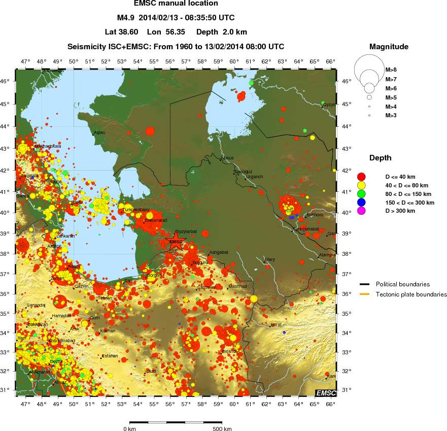 wide historical seismicity